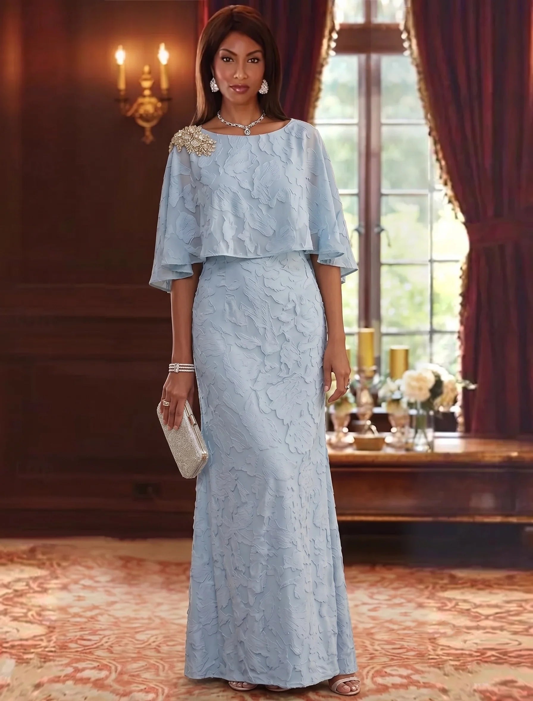 Long Floral Mother of the Bride Dress — The Tallulah | Guest & Gown