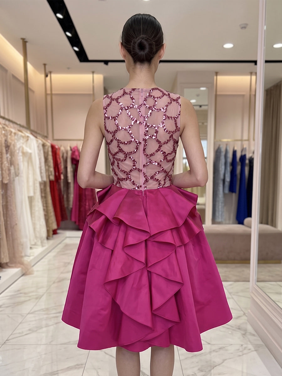Satin Homecoming Dress — The Bianca | Guest & Gown — view 2
