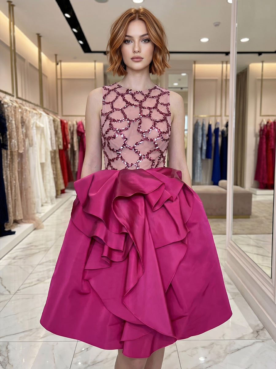 Satin Homecoming Dress — The Bianca | Guest & Gown — view 3