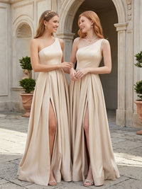 One Shoulder Bridesmaid Dress — The Luna Vivienne | Guest & Gown