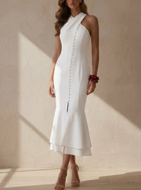 Tea Length White Dress — The Leocadie Aurelia | Guest & Gown