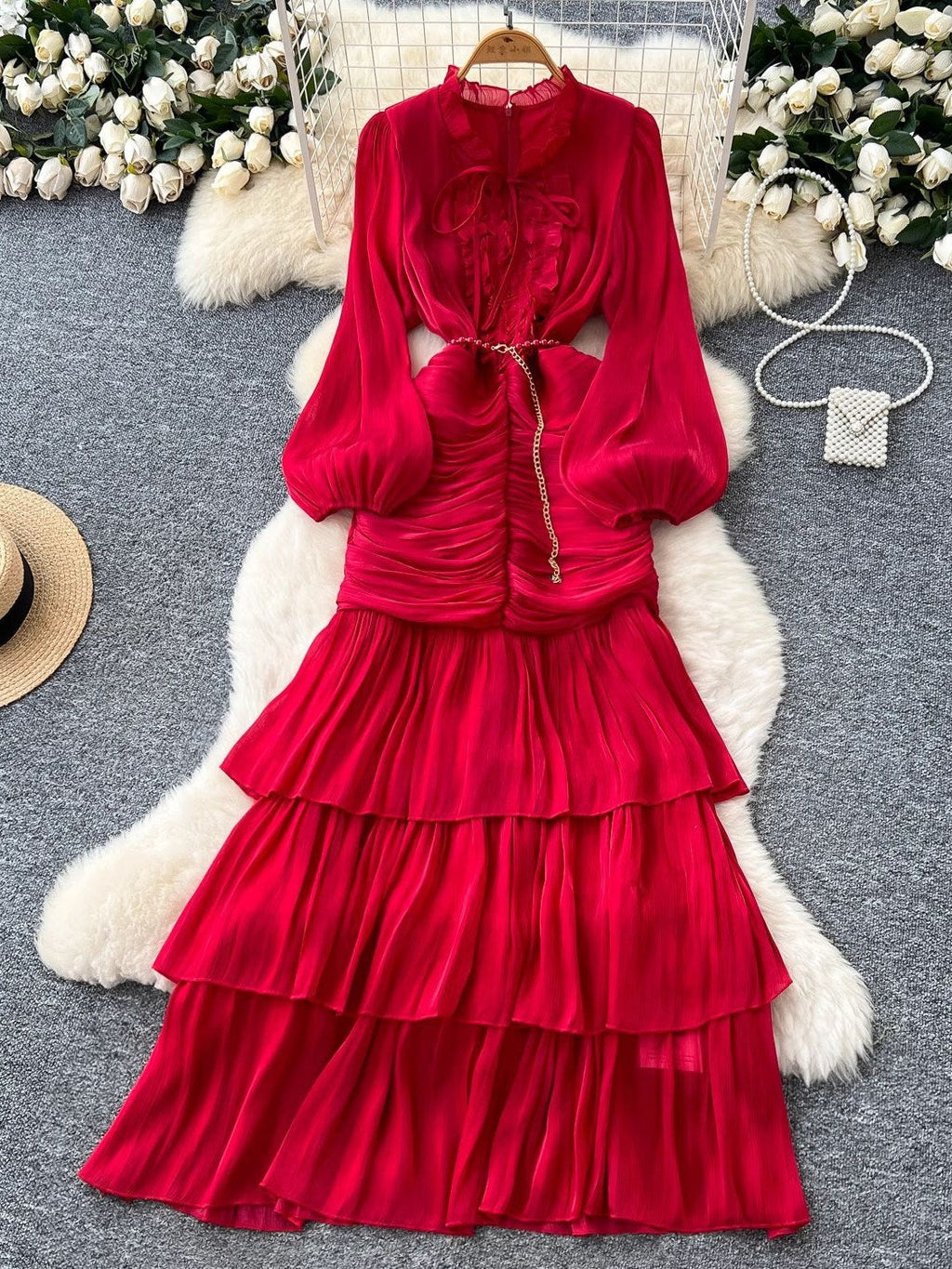 Chiffon Wedding Guest Dress — The Zelie Aurelia | Guest & Gown — view 5