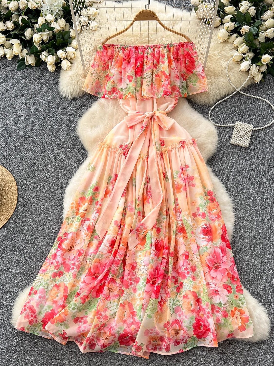 Off Shoulder Wedding Guest Dress — The Juniper Aurelia | Guest & Gown