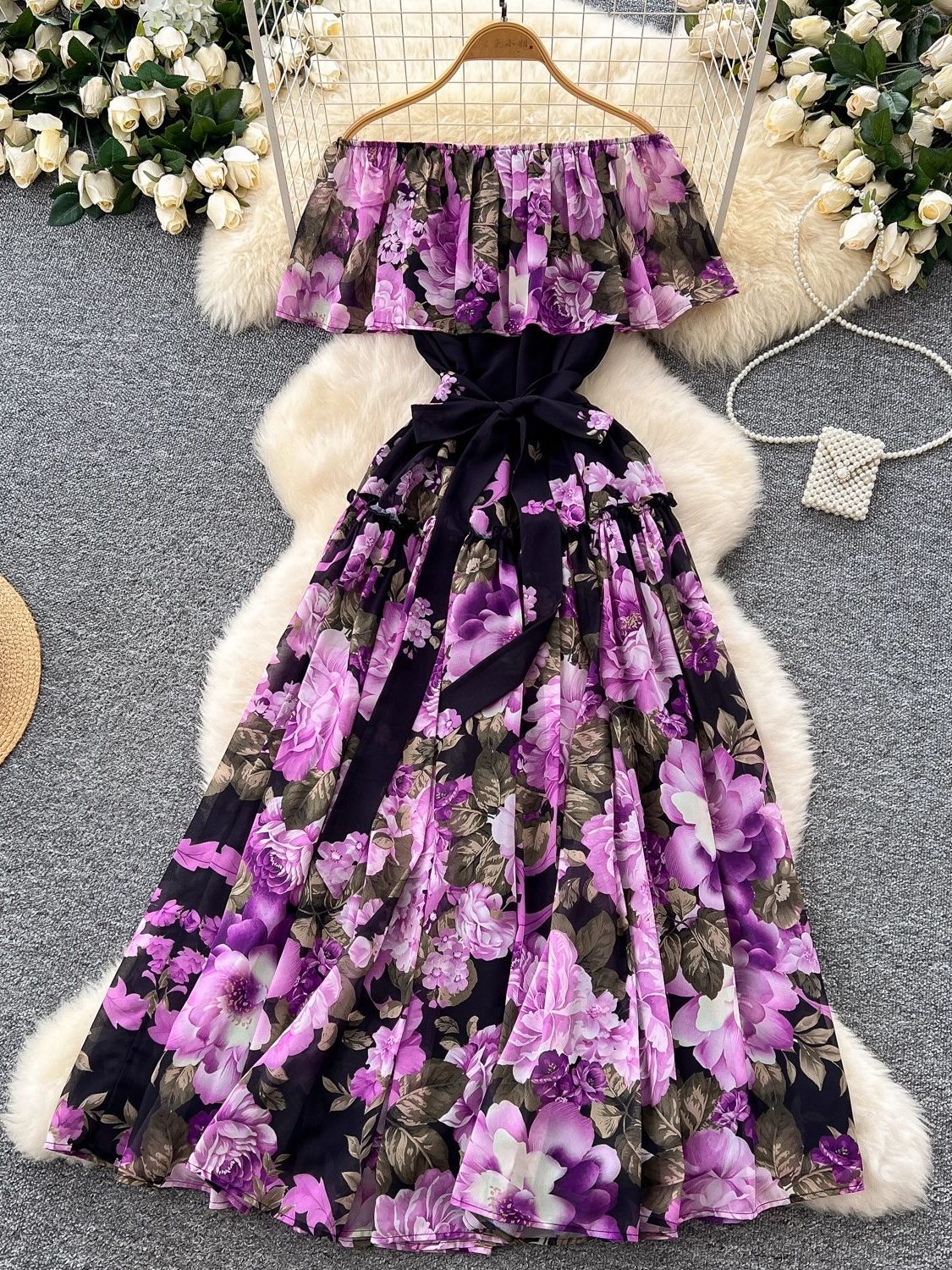 Off Shoulder Wedding Guest Dress — The Juniper Aurelia | Guest & Gown — view 5