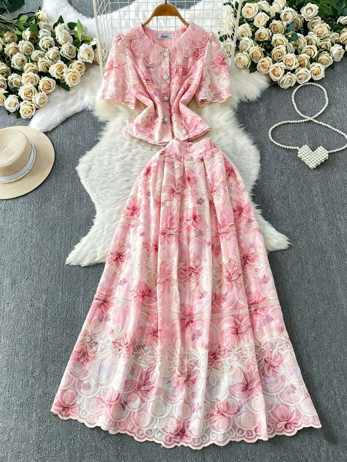 Tea Length Wedding Guest Dress — The Octavia Aurelia | Guest & Gown — view 2