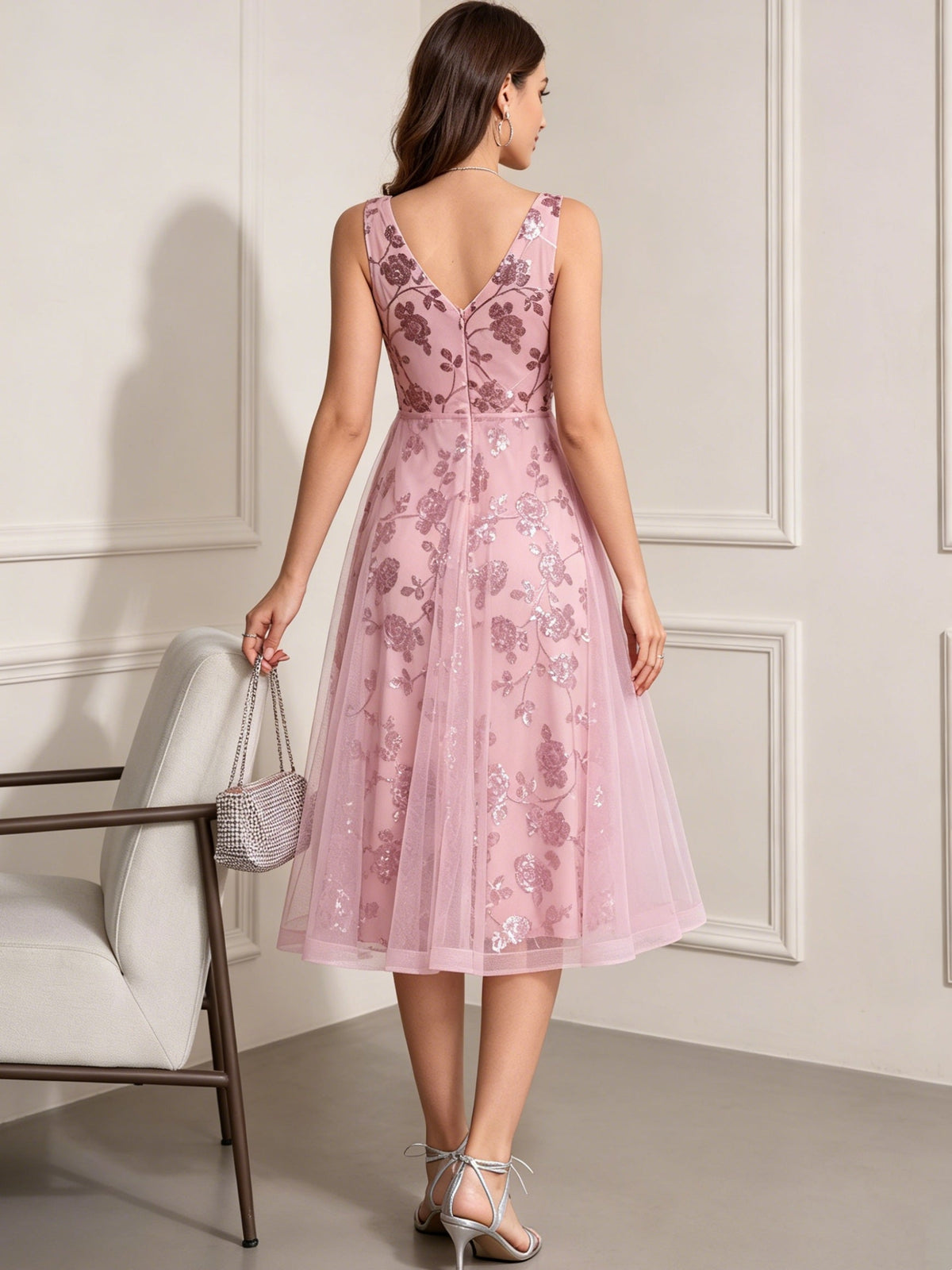 Knee Length Wedding Guest Dress — The Frida Isla | Guest & Gown — view 2