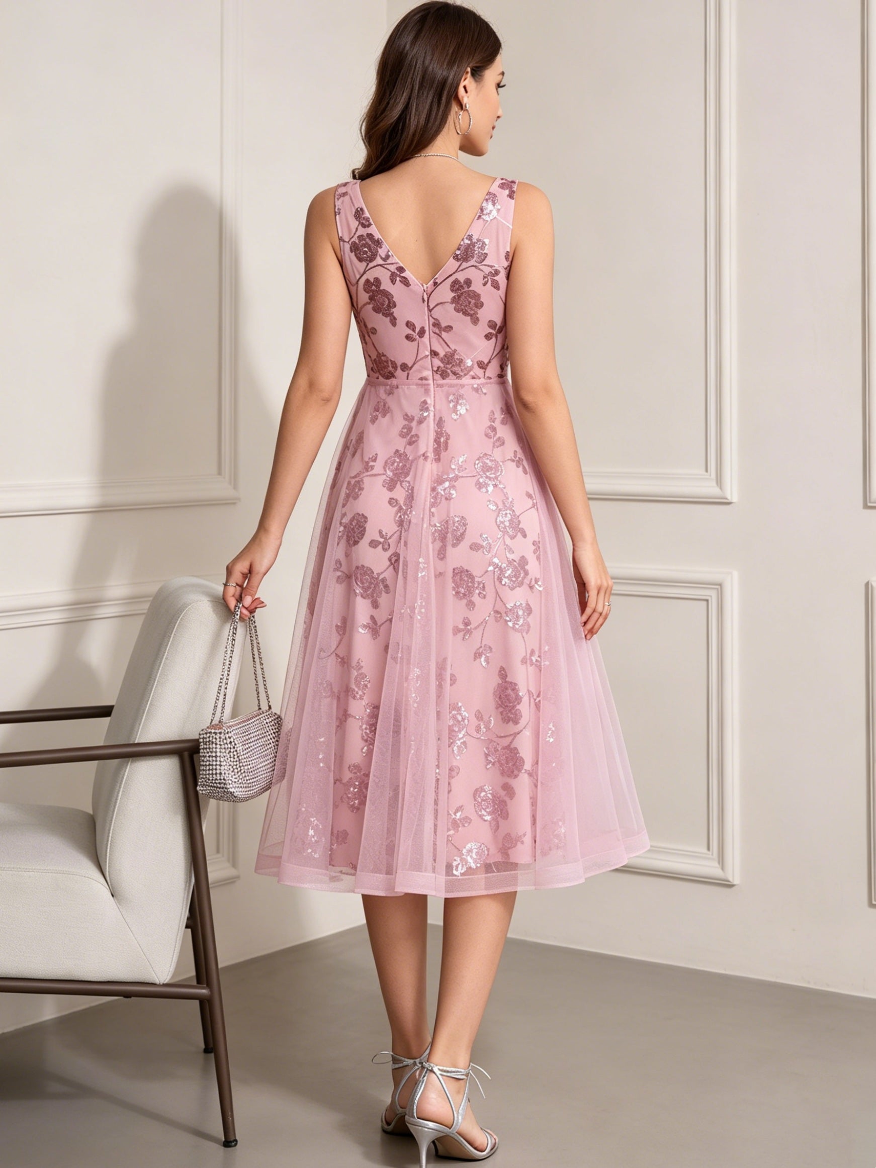 Knee Length Wedding Guest Dress — The Frida Isla | Guest & Gown — view 2
