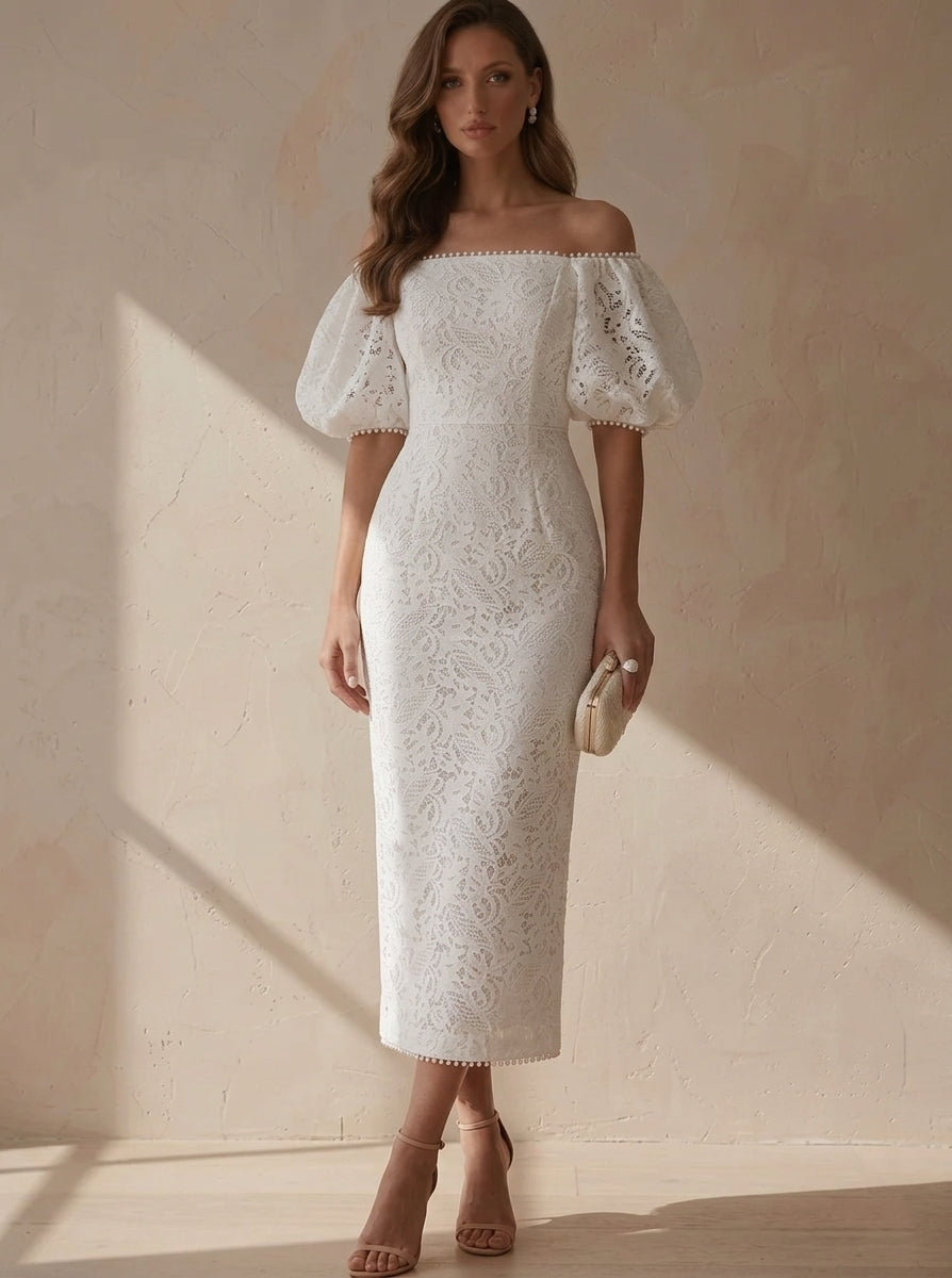 Off White Dress — The Violette Isla | Guest & Gown