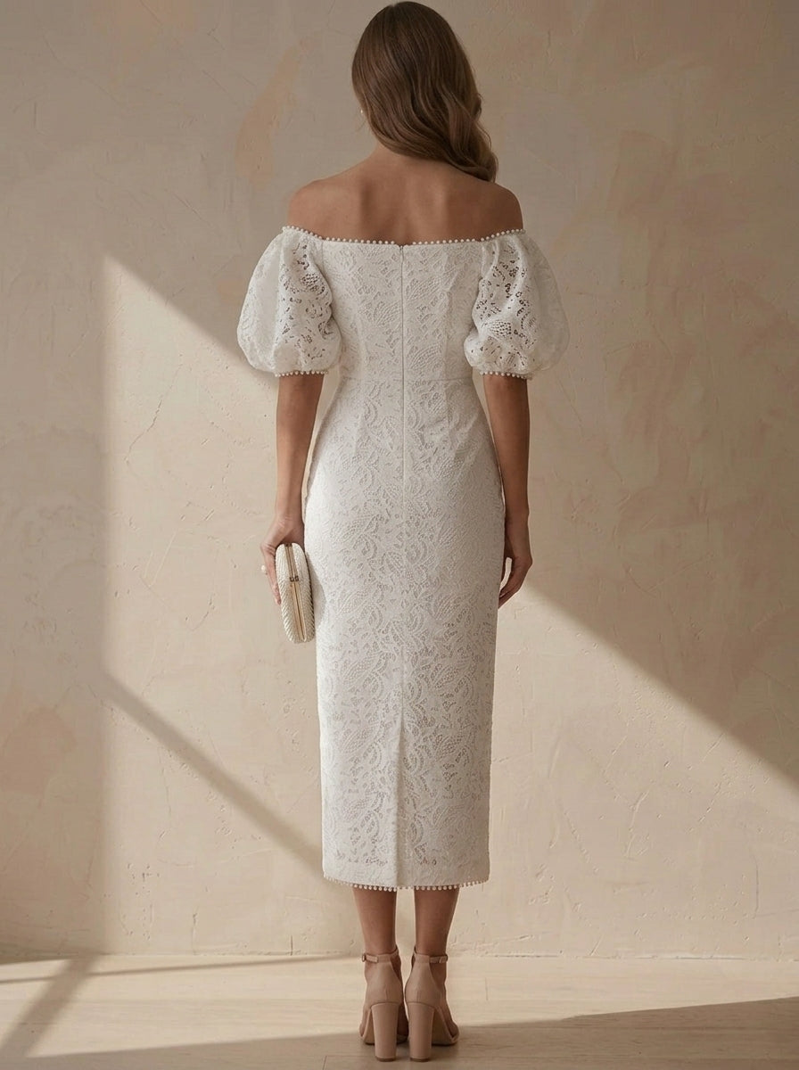 Off White Dress — The Violette Isla | Guest & Gown