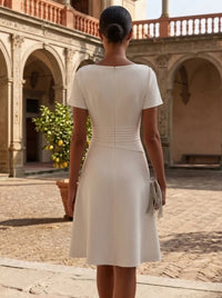 Elegant White Short Dress — The Lark Seraphine | Guest & Gown