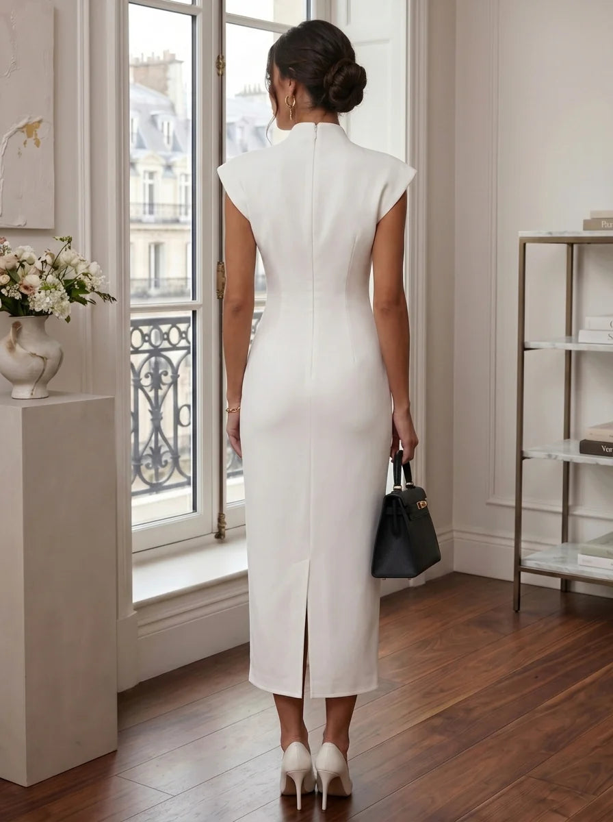 Tea Length White Dress — The Joss Seraphine | Guest & Gown