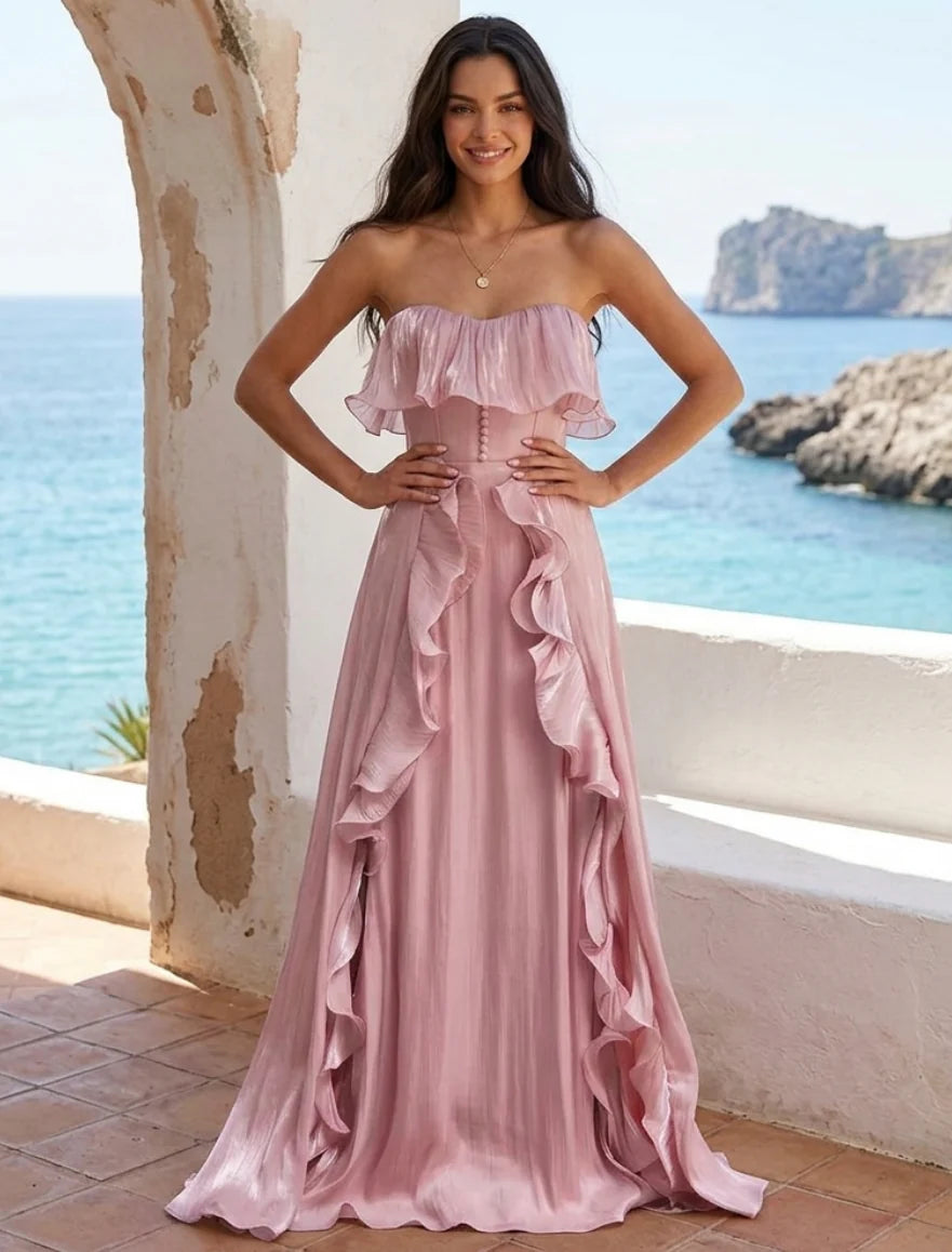 A-Line Crepe Maxi Formal Dress — The Maren Seraphine | Guest & Gown