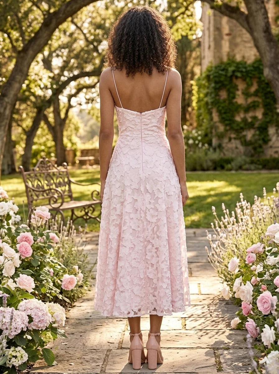 Elegant Tea Length Cocktail Dress — The Flora Seraphine | Guest & Gown