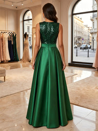 A-Line Satin Maxi Formal Dress — The Lorelei Seraphine | Guest & Gown