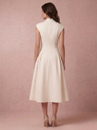 White Tea Length Dress — The Indie | Guest & Gown
