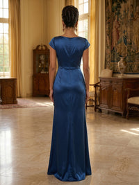 A-Line Satin Maxi Formal Dress — The Piper | Guest & Gown — view 2