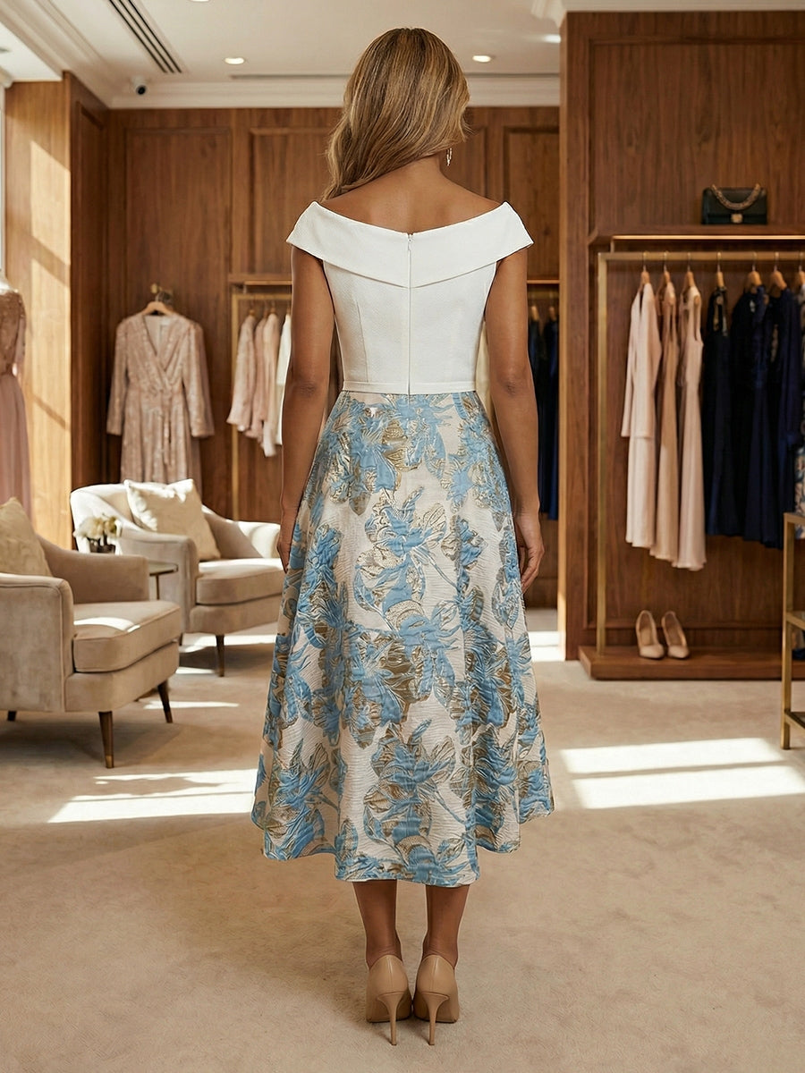 Tea Length Cocktail Dress — The Faye Isla | Guest & Gown — view 2