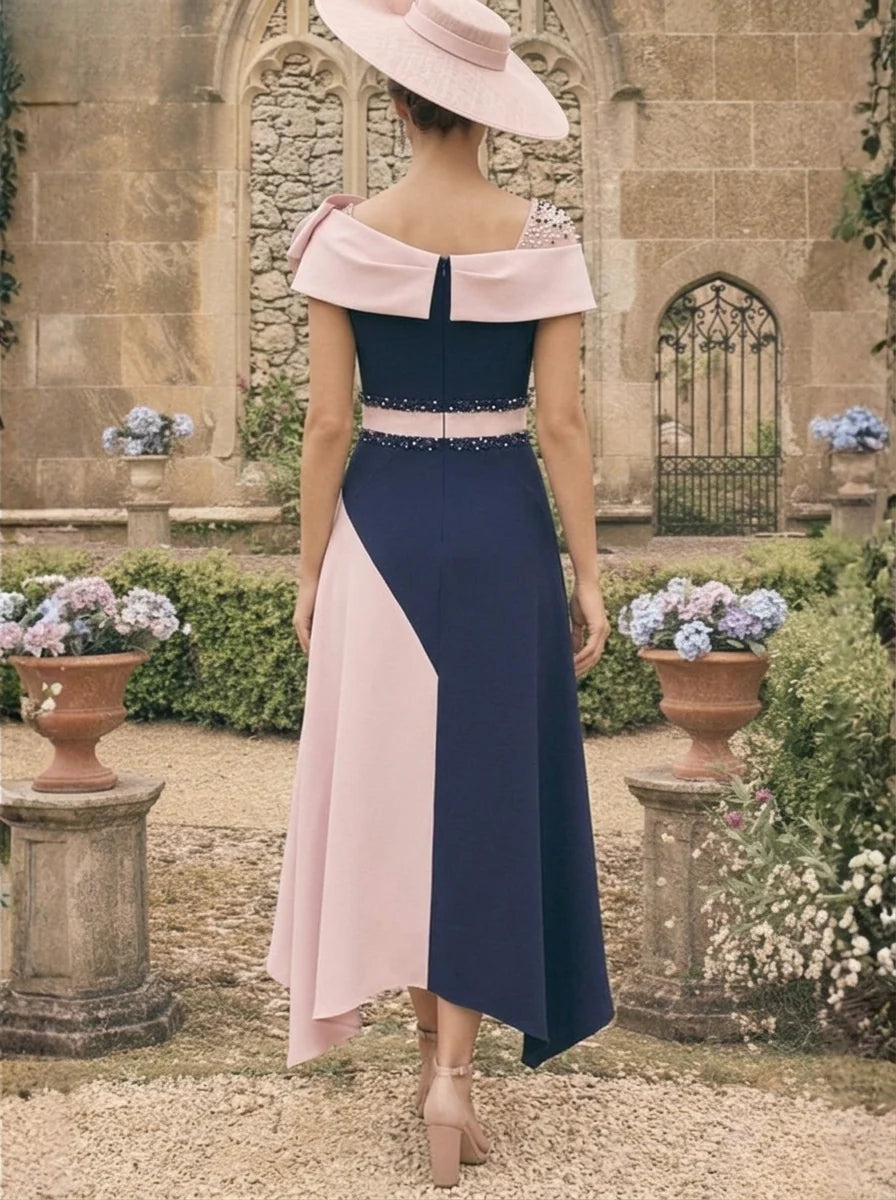 One Shoulder Mother of the Bride Dress — The Joss | Guest & Gown — view 2