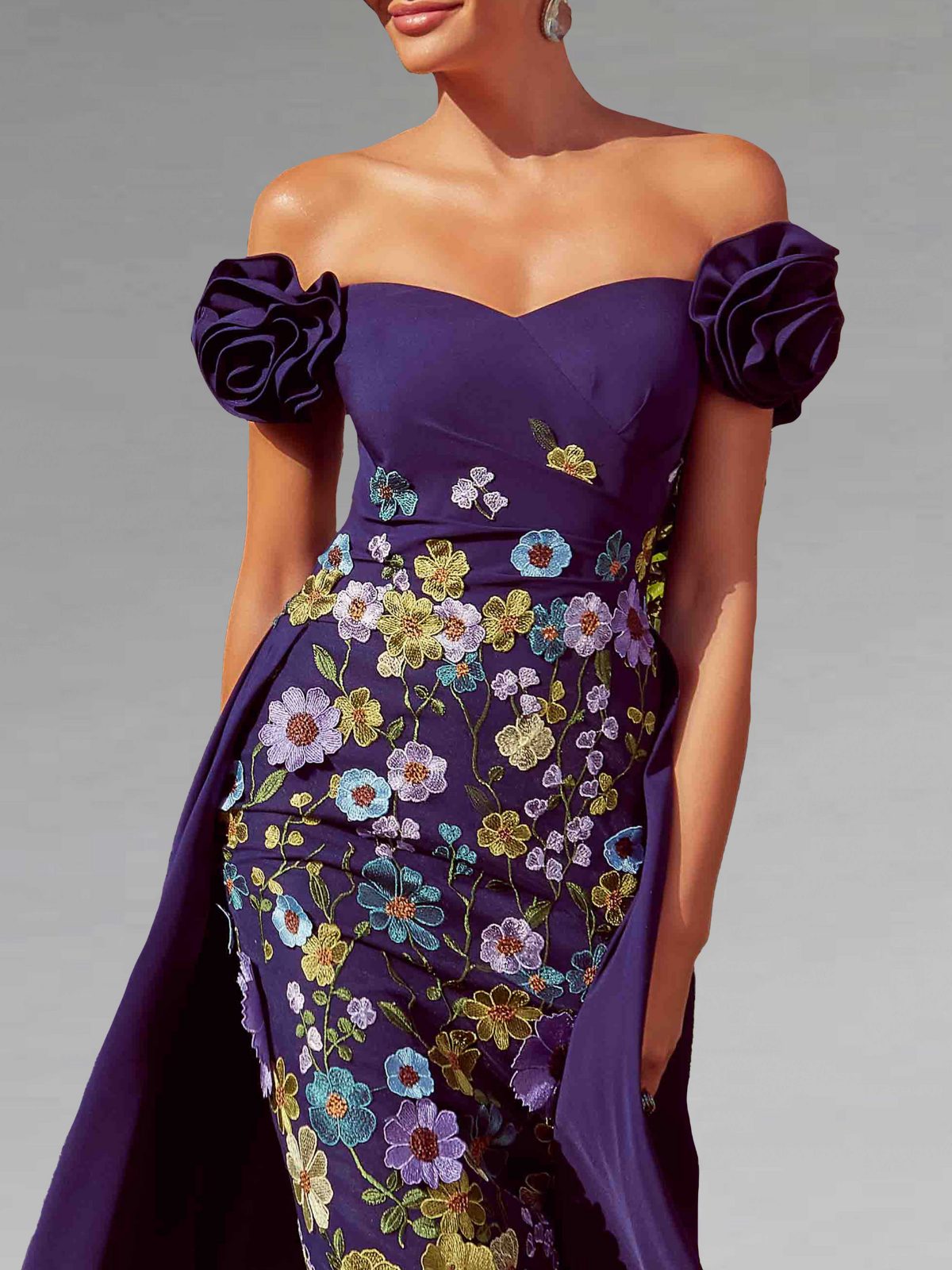 Tea Length Mother of the Bride Dress — The Ione | Guest & Gown — view 3