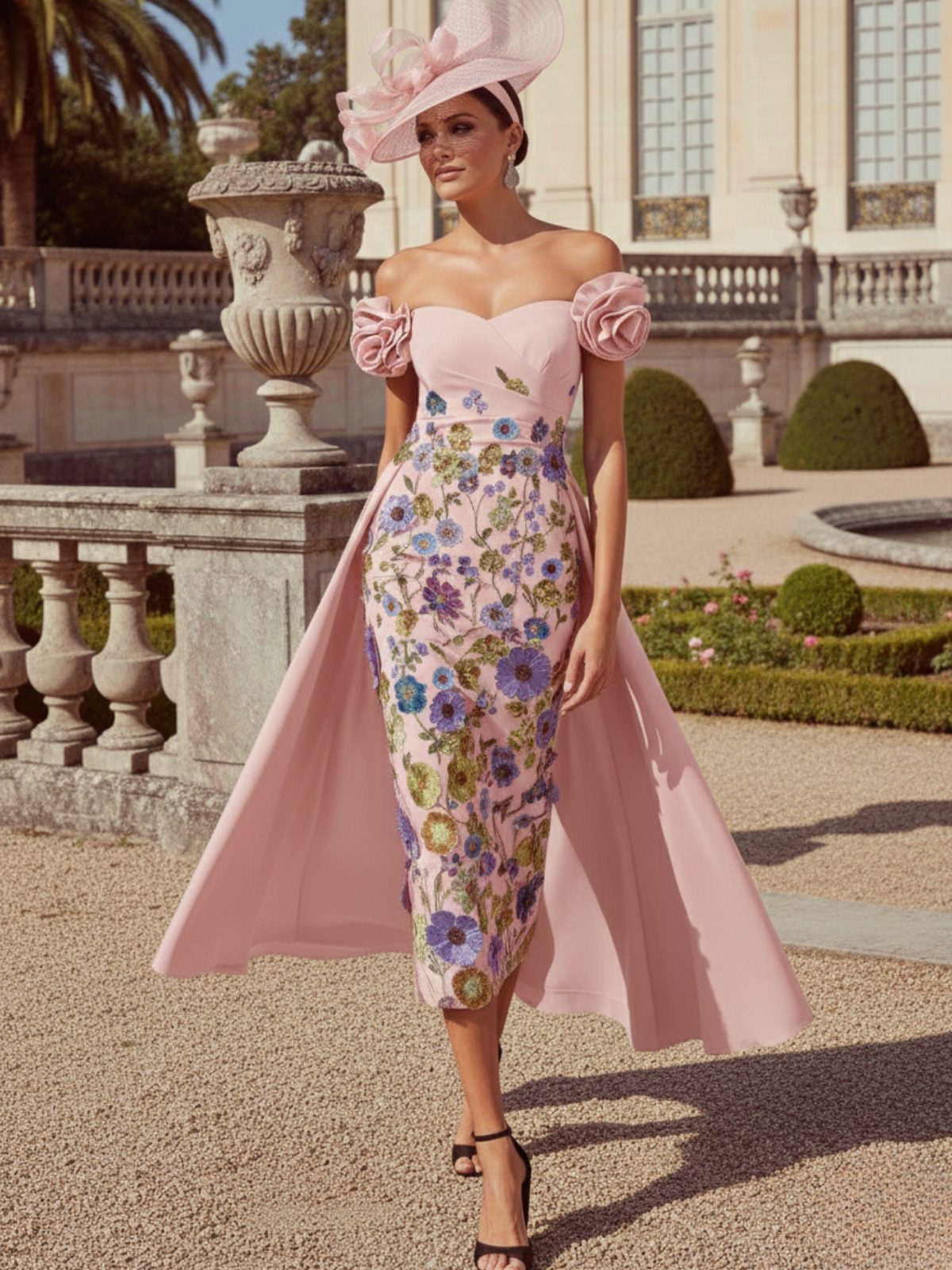 Tea Length Mother of the Bride Dress — The Ione | Guest & Gown — view 4