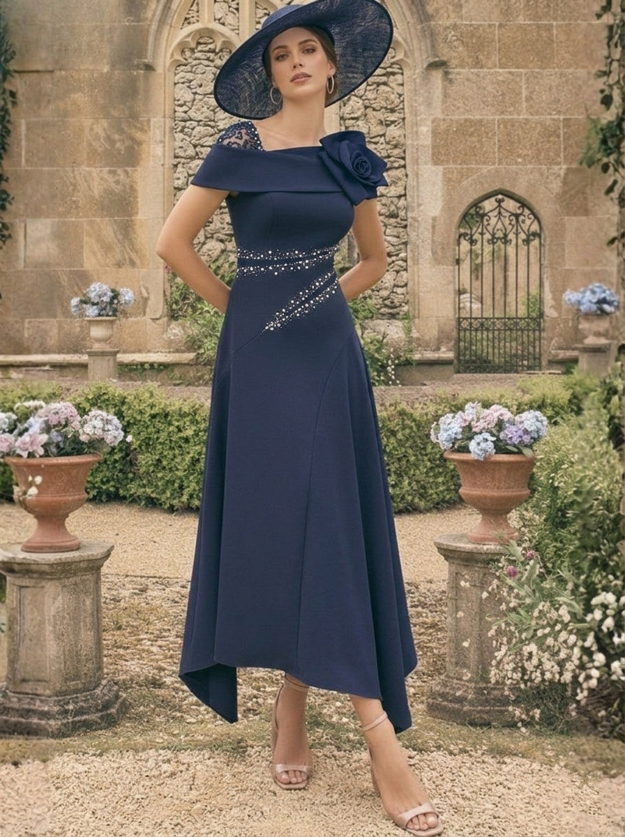One Shoulder Mother of the Bride Dress — The Joss | Guest & Gown — view 8