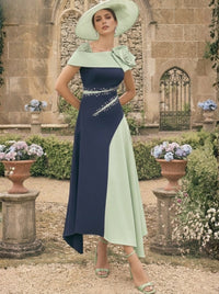 One Shoulder Mother of the Bride Dress — The Joss | Guest & Gown — view 9