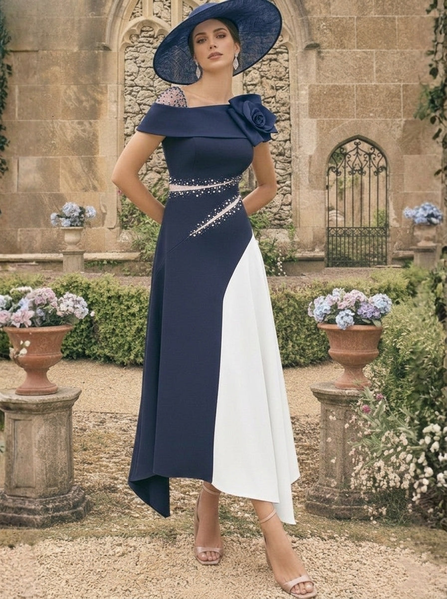 One Shoulder Mother of the Bride Dress — The Joss | Guest & Gown — view 11